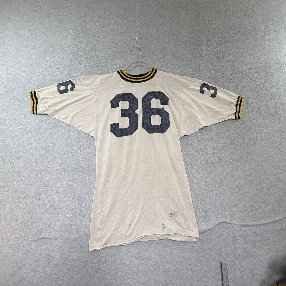 Vintage 60s Champion‎ Thrashed Cotton Football Jersey Size Large Grunge 36 Mens